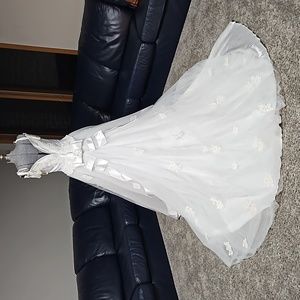 Mon Cheri Vintage Nwt Sweetheart Cold Shoulder Beaded Bodice wedding gown